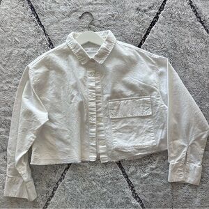 Zara cropped over shirt - girls size 10